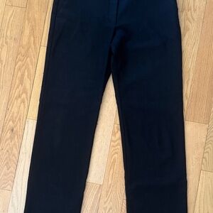 Banana Republic Italian Wool High-Rise Straight Pant 12 Long Black Marzotto